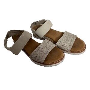 Skechers BOBS Quarter Strap Sandals Size 6 TAUPE- Desert Kiss - Serendipito